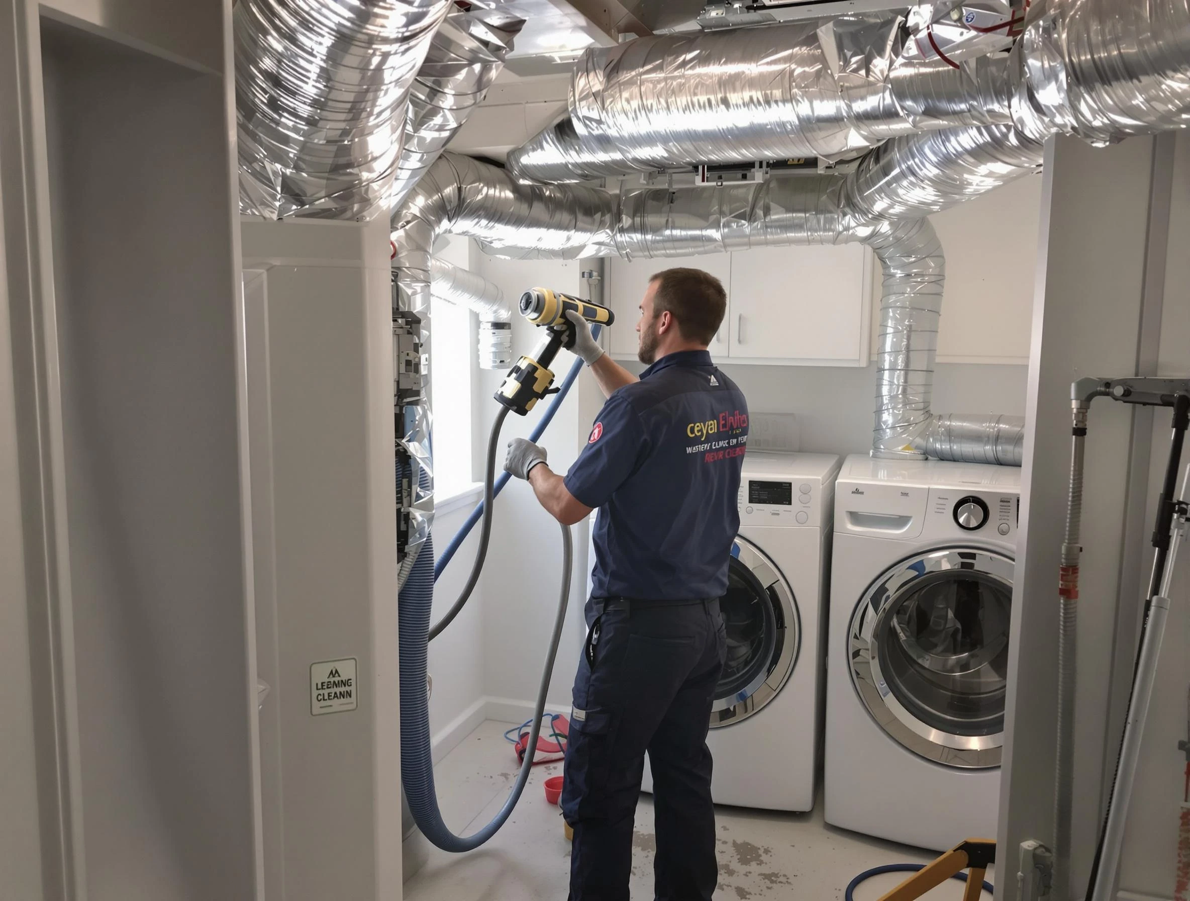 Jefferson Hills Dryer Vent Cleaning specialist using advanced equipment for thorough duct cleaning in Jefferson Hills