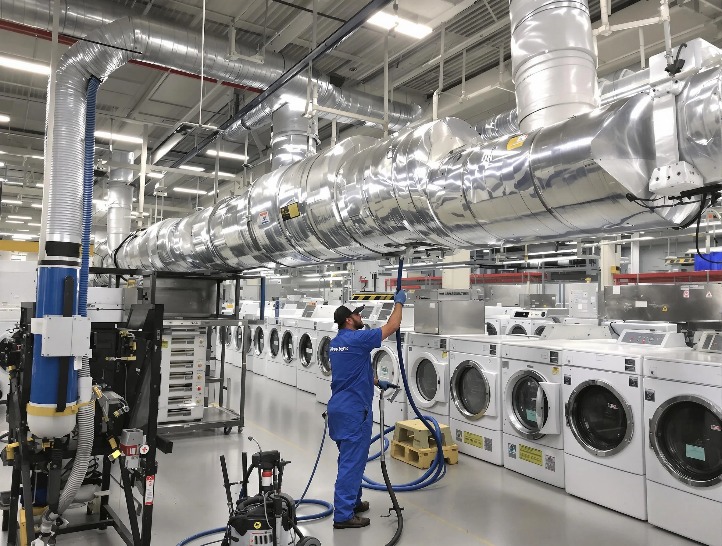 Jefferson Hills Dryer Vent Cleaning team performing heavy-duty industrial dryer vent cleaning in Jefferson Hills